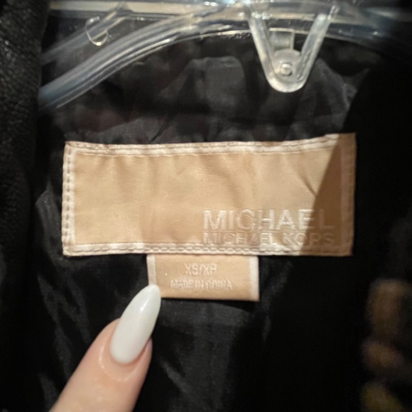 Michael Kors Black Leather Jacket - Picture 3 of 4